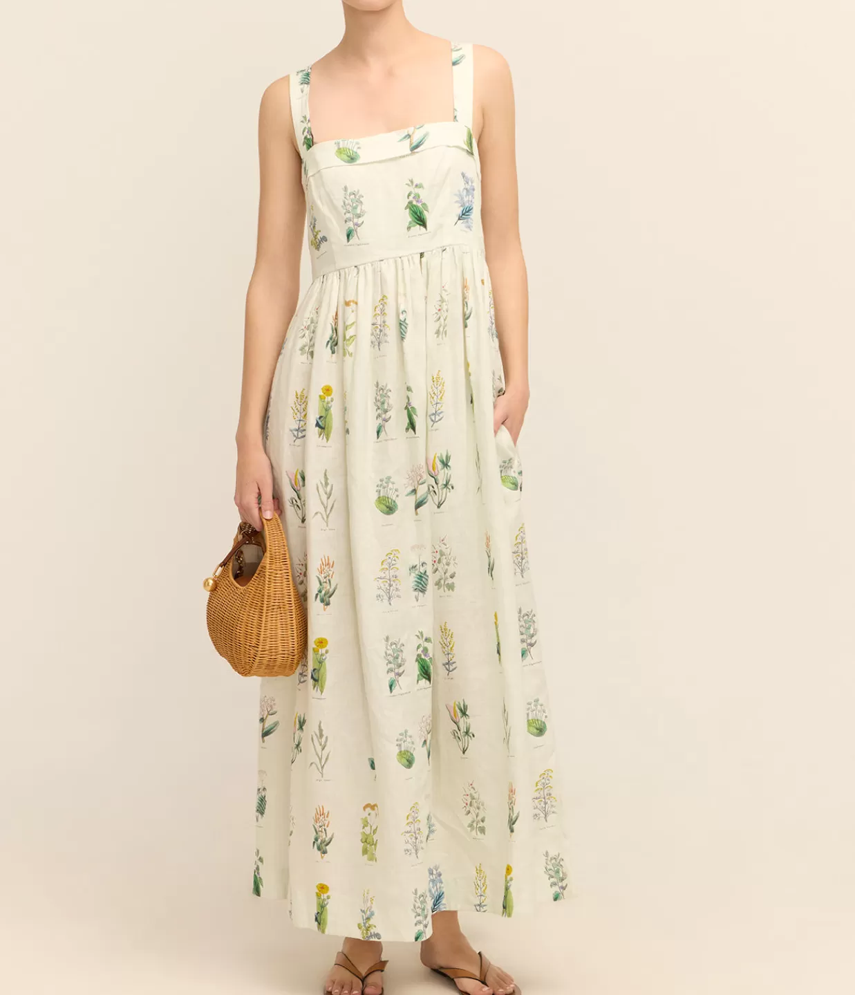 Store Greenhouse Floral Sundress In Mist Dresses