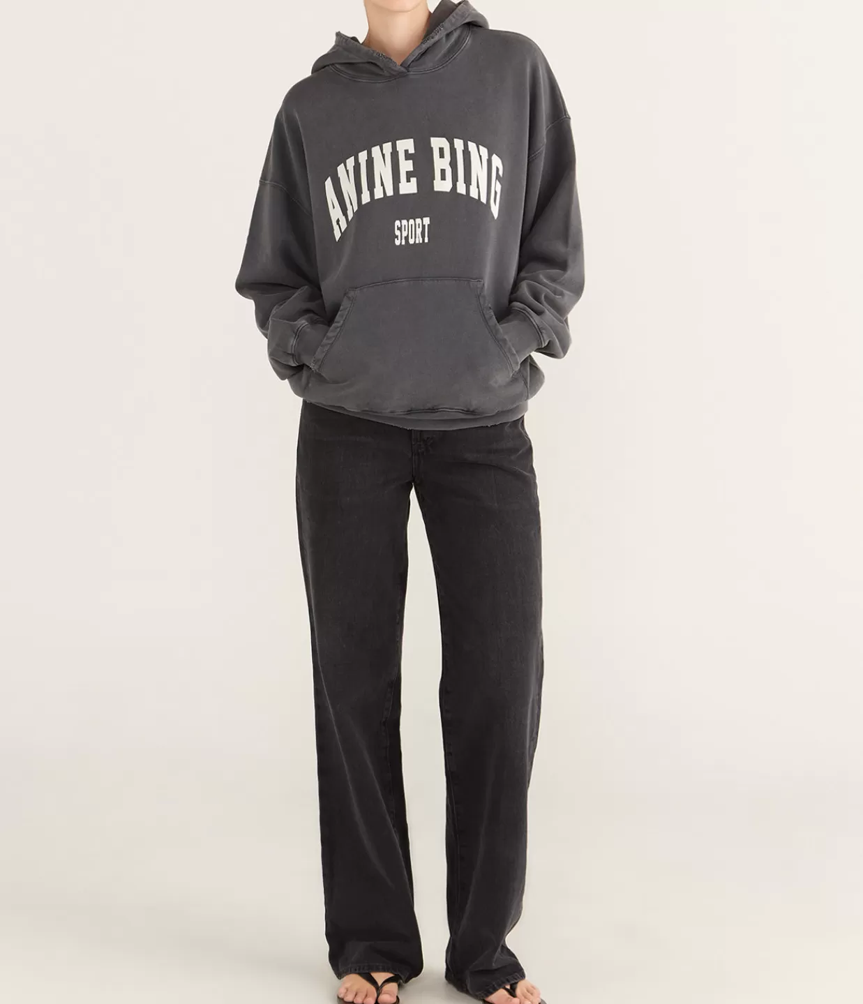 Cheap Harvey Sweatshirt In Washed Black Loungewear