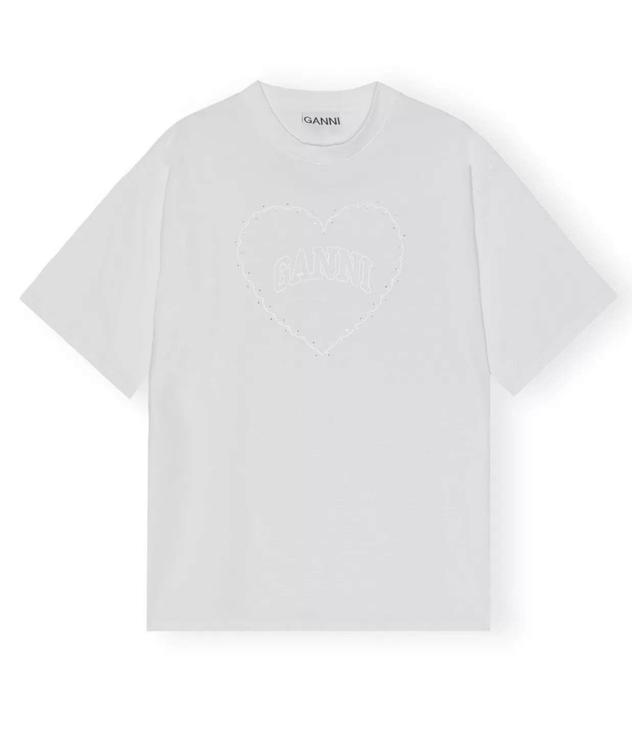 Cheap Heavy Cotton Heart T-shirt In Bright White T-Shirts & Tanks