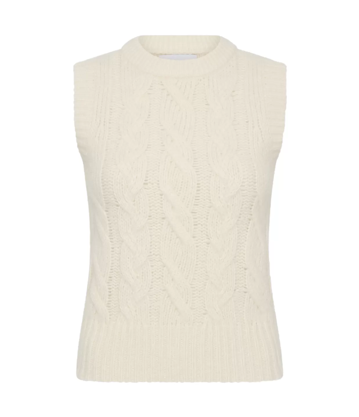 Online Henry Cable Vest In Off White Knitwear