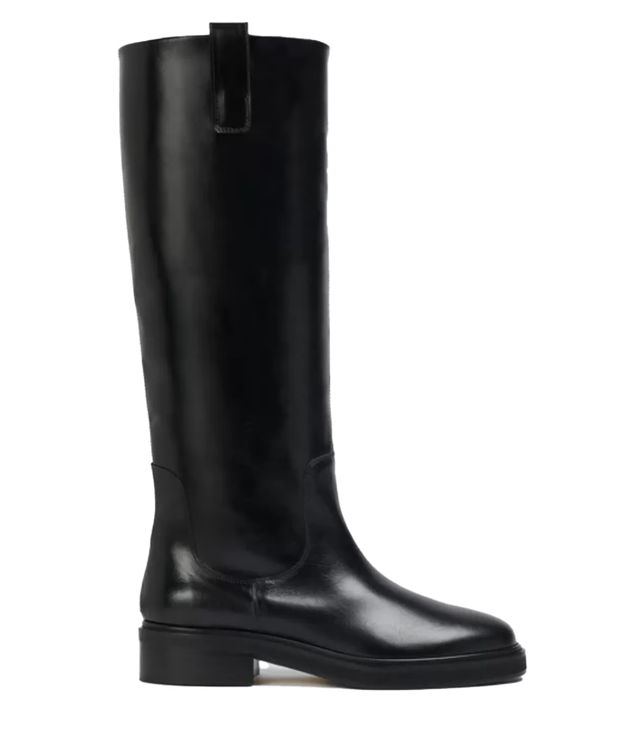 Sale Henry Pull On Calf Leather Boot In Black Boots