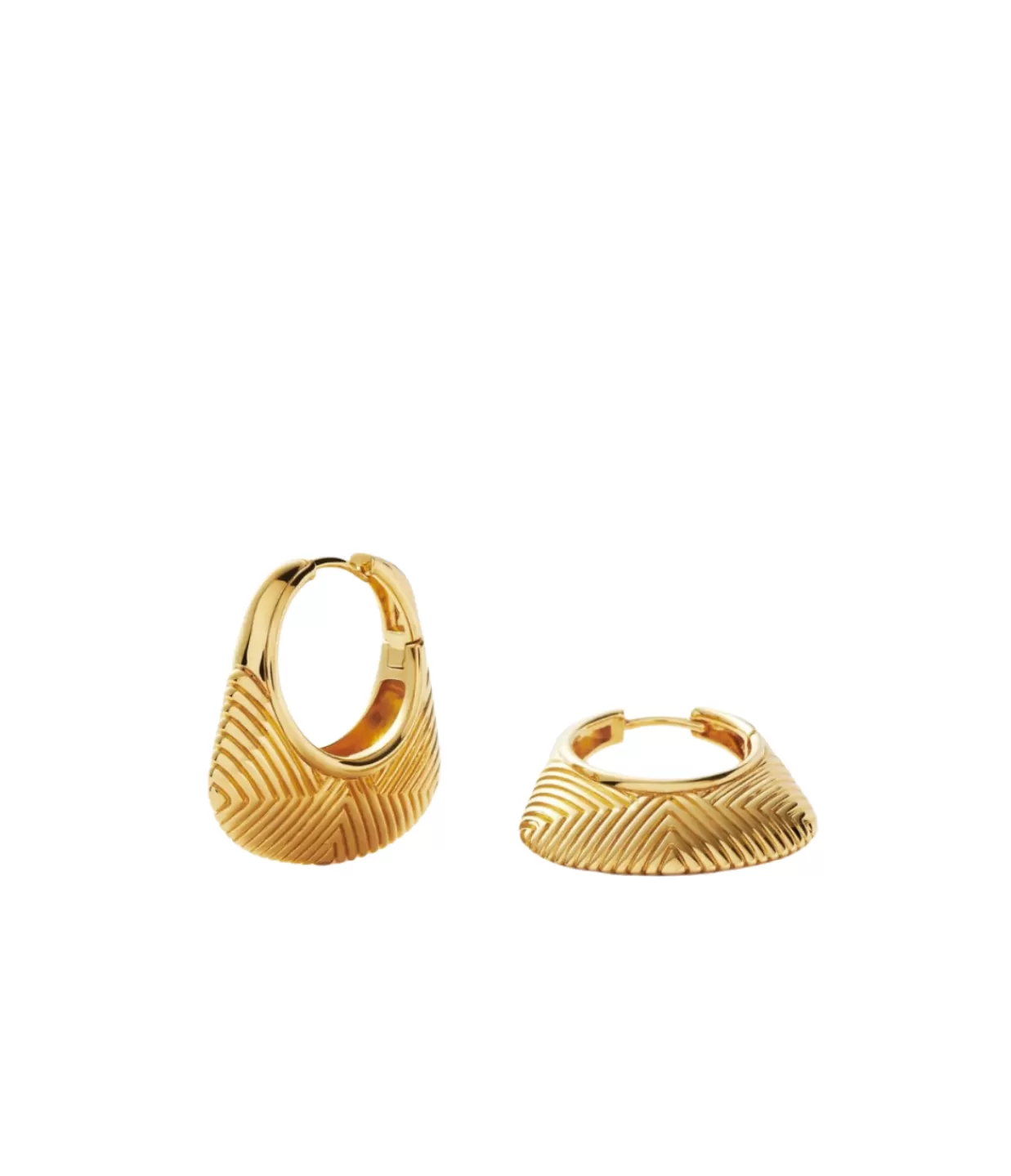 Online Hera Ridge Hoop Earrings In Gold Earrings | Jewellery