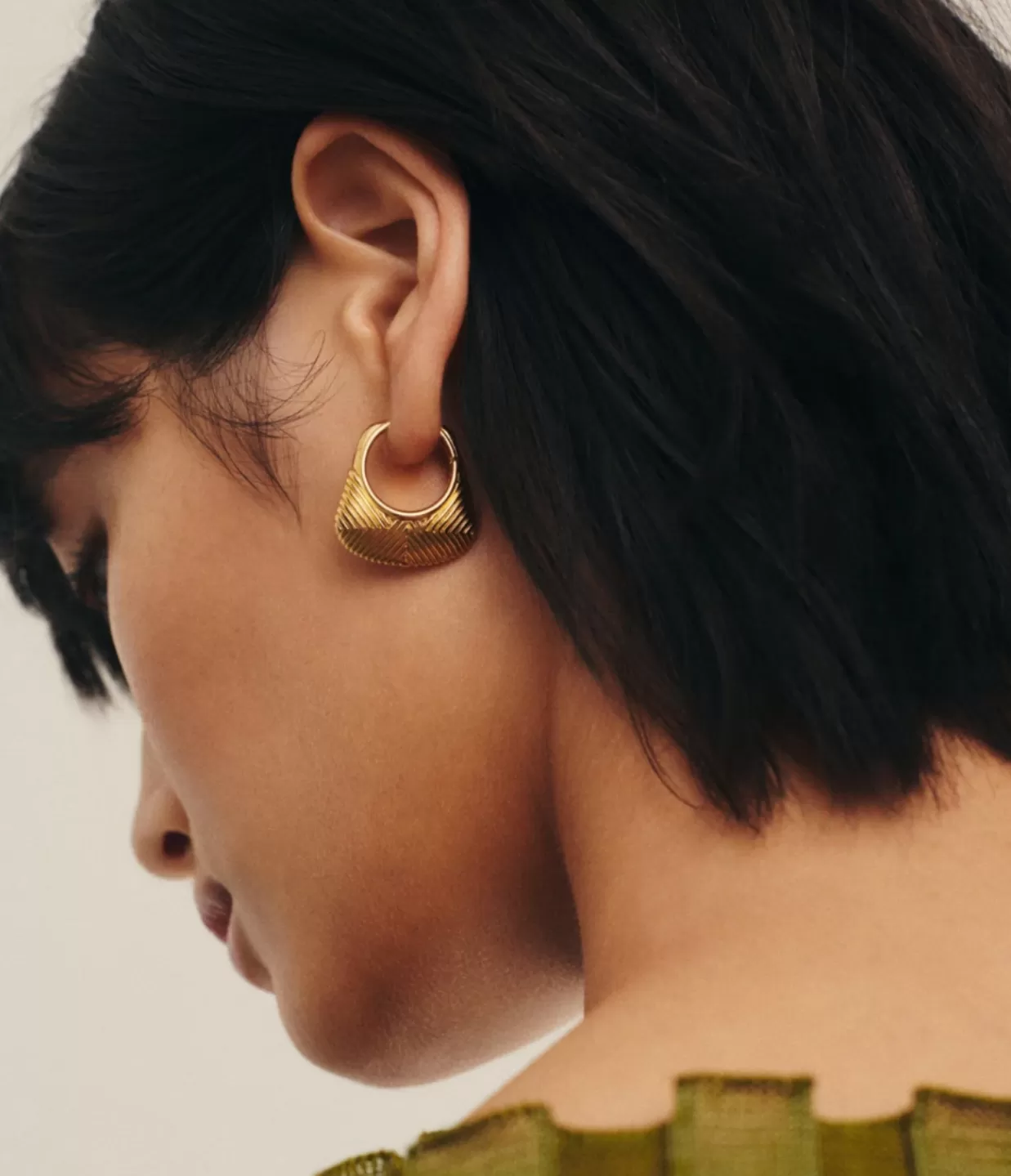 Online Hera Ridge Hoop Earrings In Gold Earrings | Jewellery