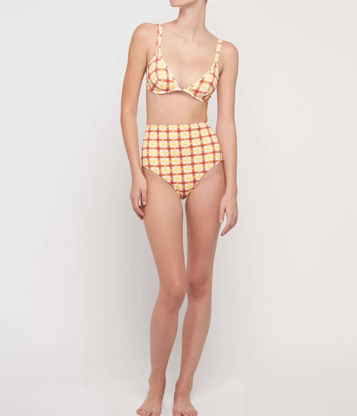 Clearance High Waisted Pant In Pineapple Gingham Swim & Resortwear