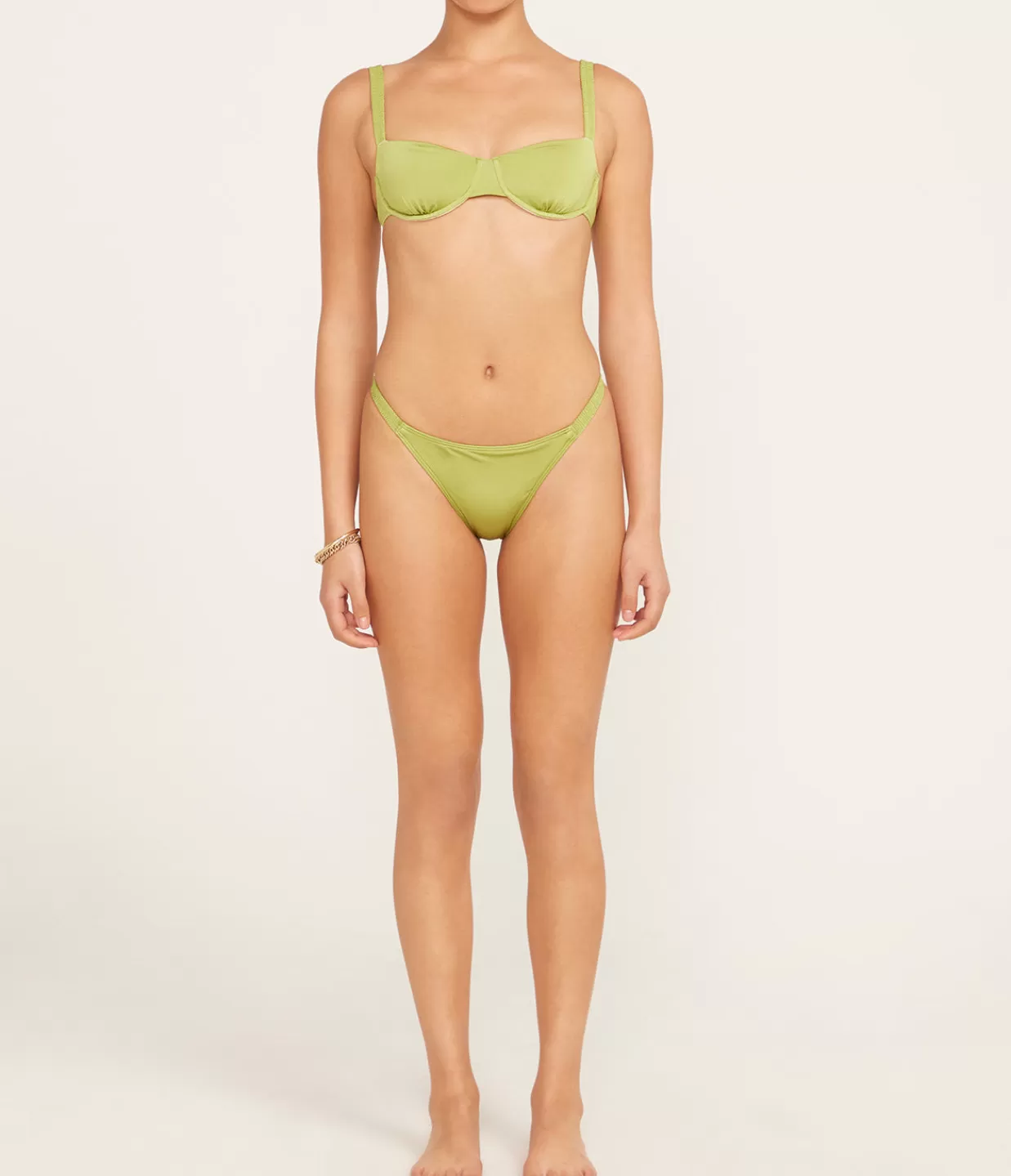 Cheap Holiday Bikini Bottom In Pistachio Swim & Resortwear