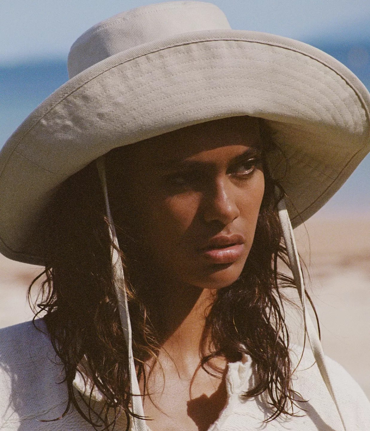 Fashion Holiday Bucket Hat In Beige Canvas Hats