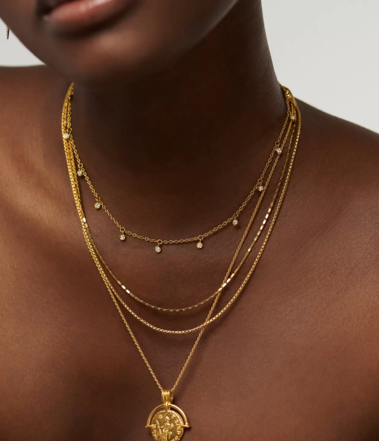 Clearance Interstellar Drop Choker In Gold Jewellery