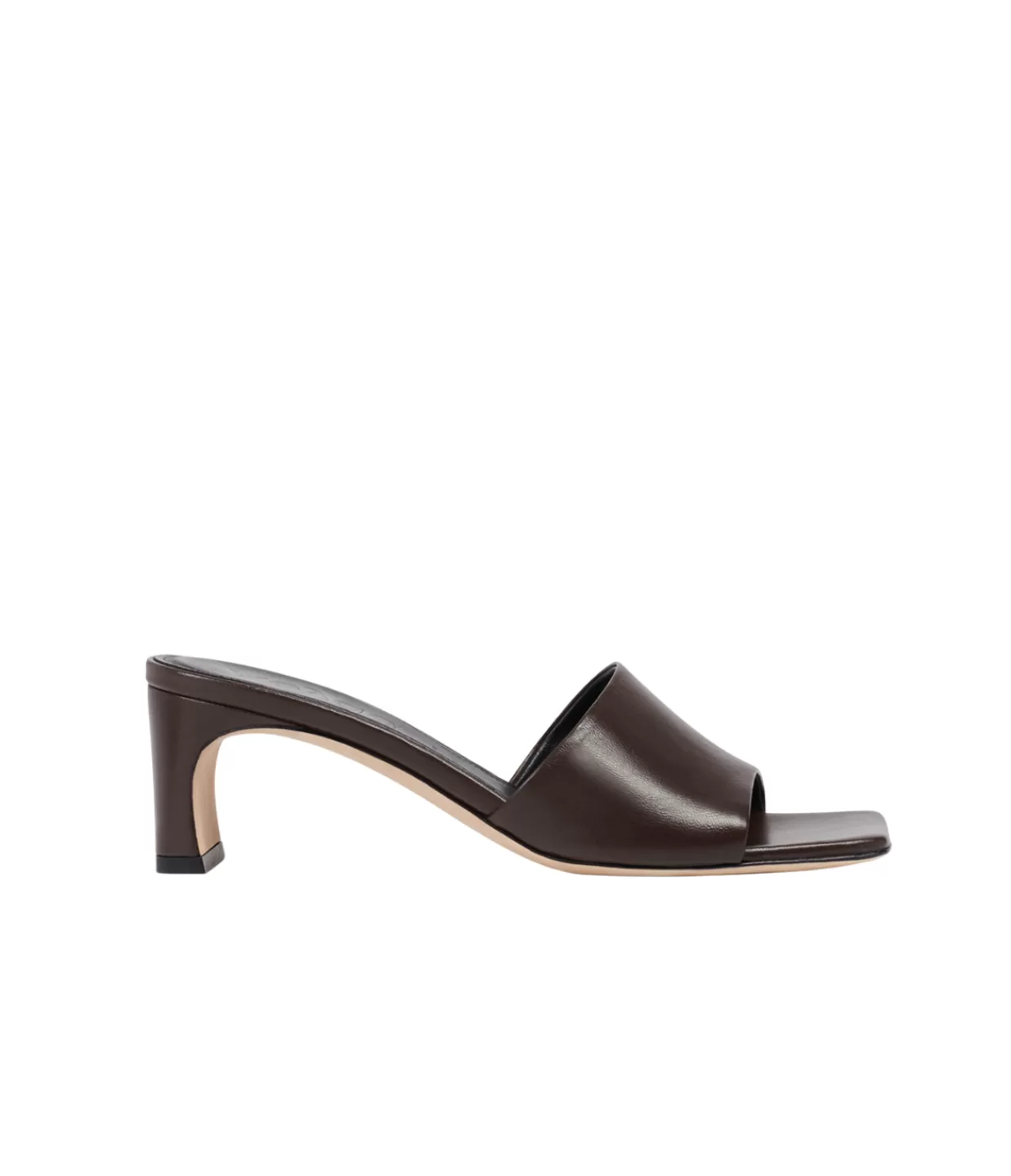 Clearance Jeanie Leather Mule In Moka Heels & Pumps