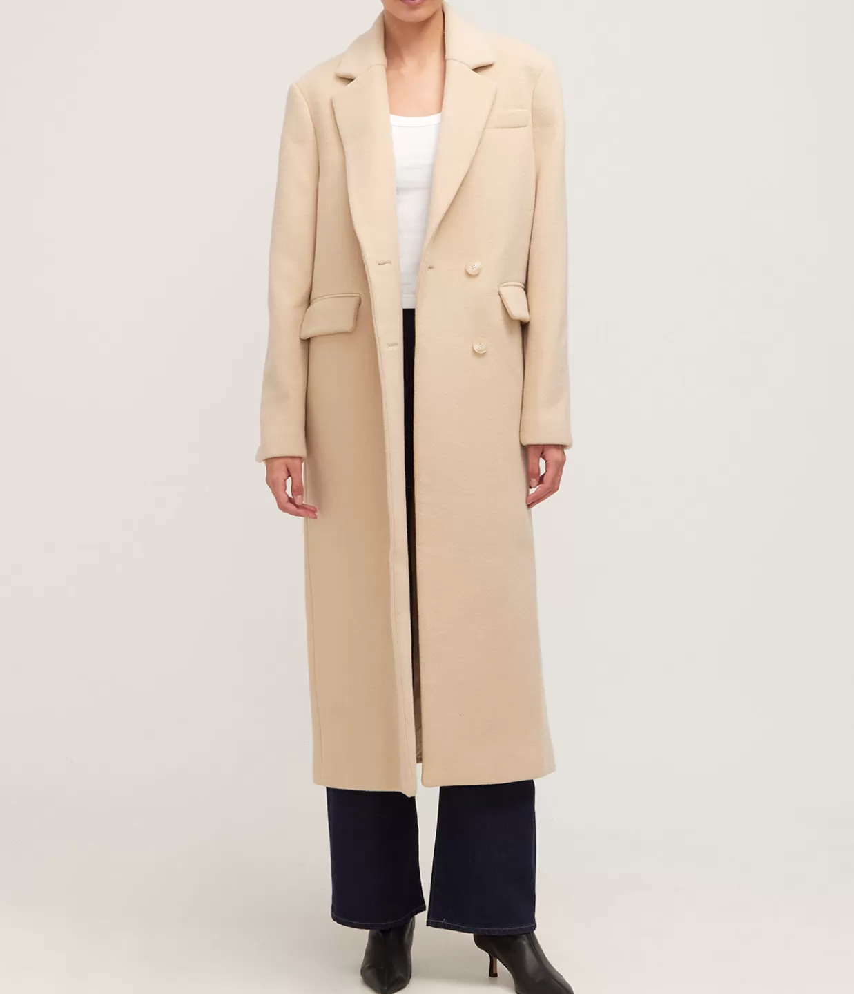 Online Josephine Wool Coat In Biscuit Jackets & Outerwear