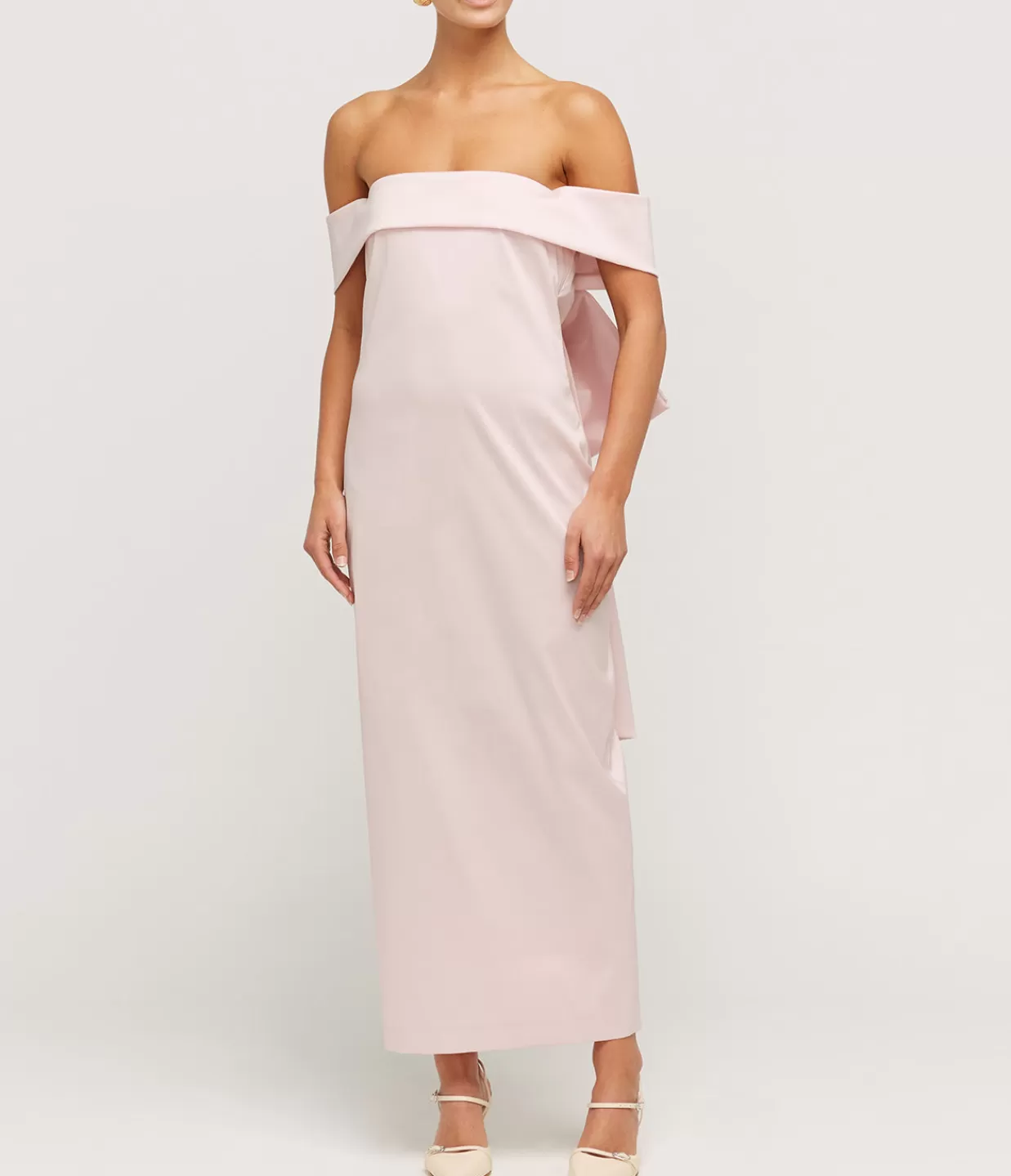 Fashion Julia Strapless Midi Dress In Blush Pink Dresses