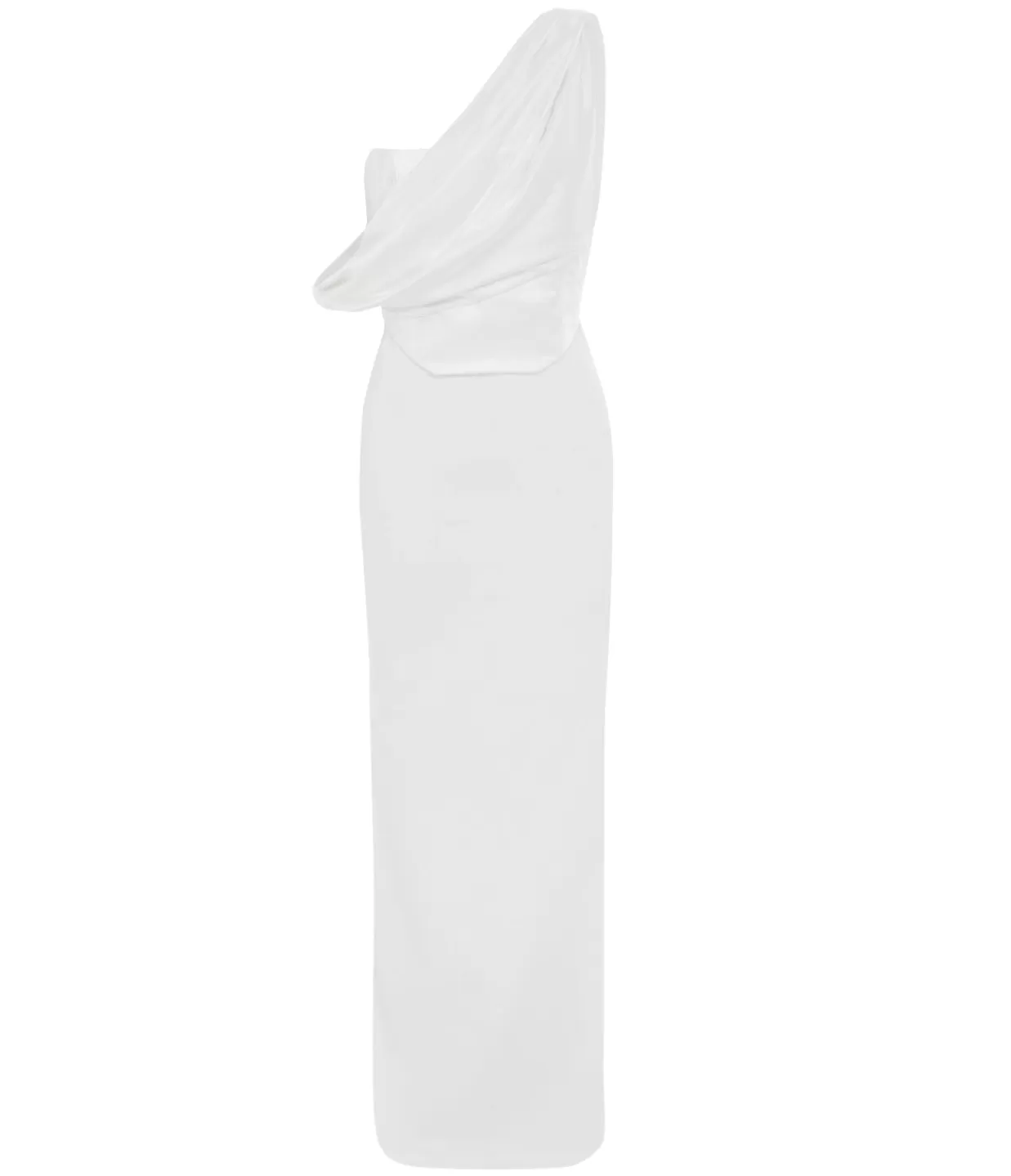 New Kara Knit Satin Maxi Dress In Cream Dresses