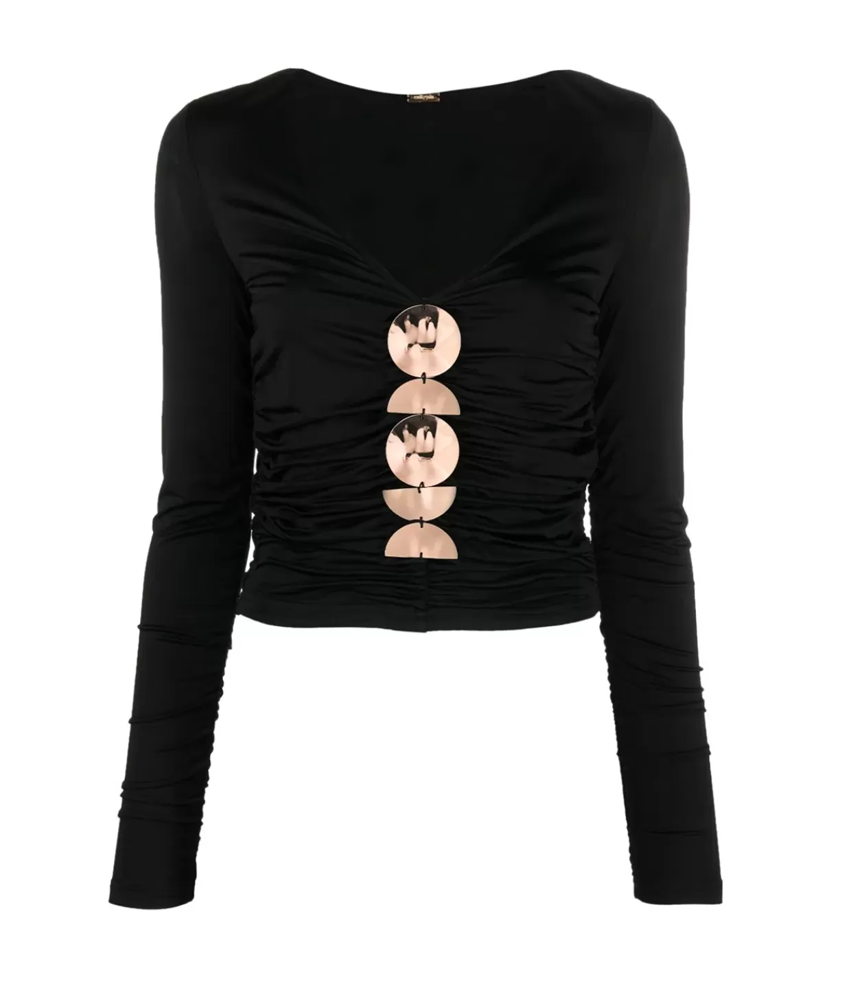 Fashion Keira Long Sleeve Top In Black Tops