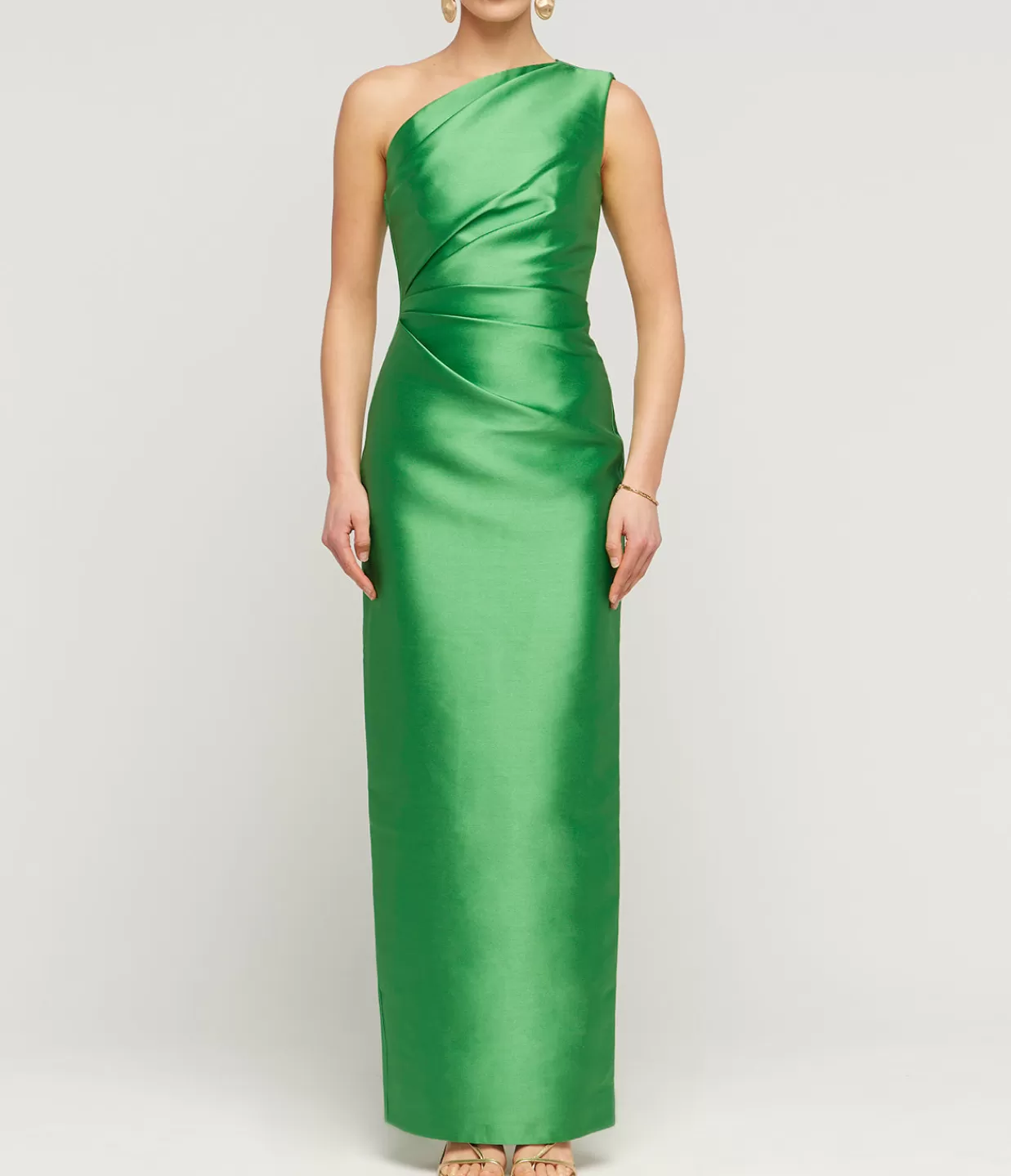 Hot Kira Twill Maxi Dress In Bright Green Dresses