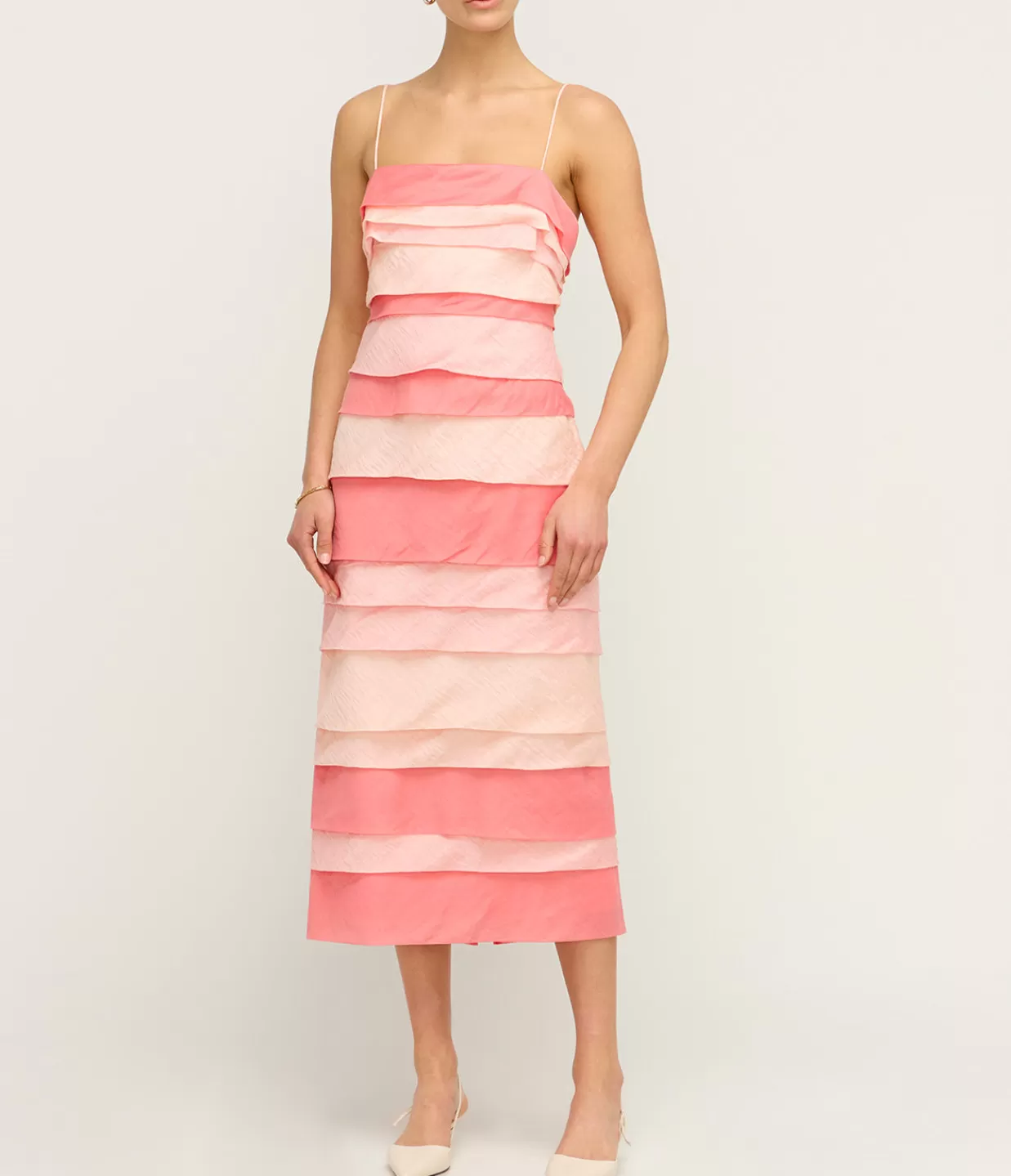 New Kirton Midi Dress In Pearl And Pink Dresses