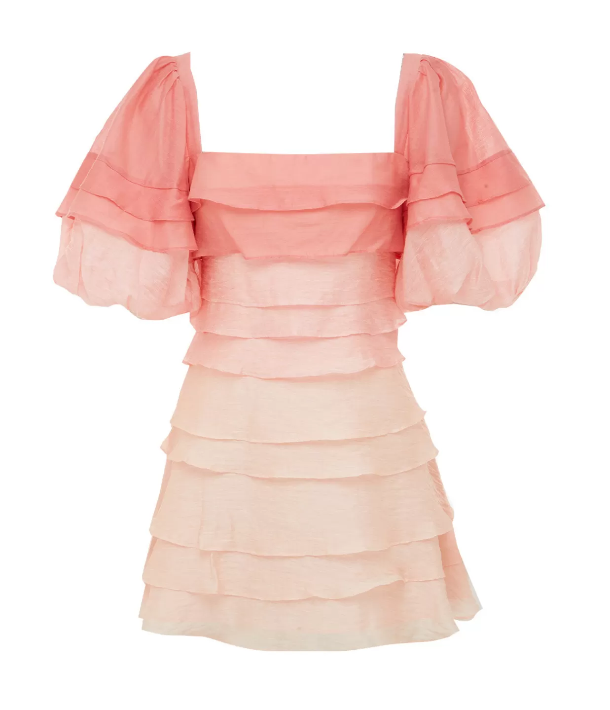 Sale Kirton Puff Sleeve Mini Dress In Pearl And Pink Dresses