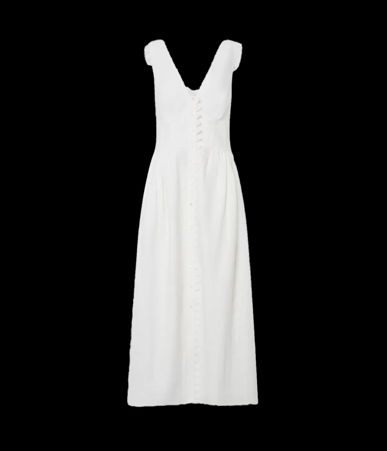 Outlet Lace Trim Apron Dress In White Dresses