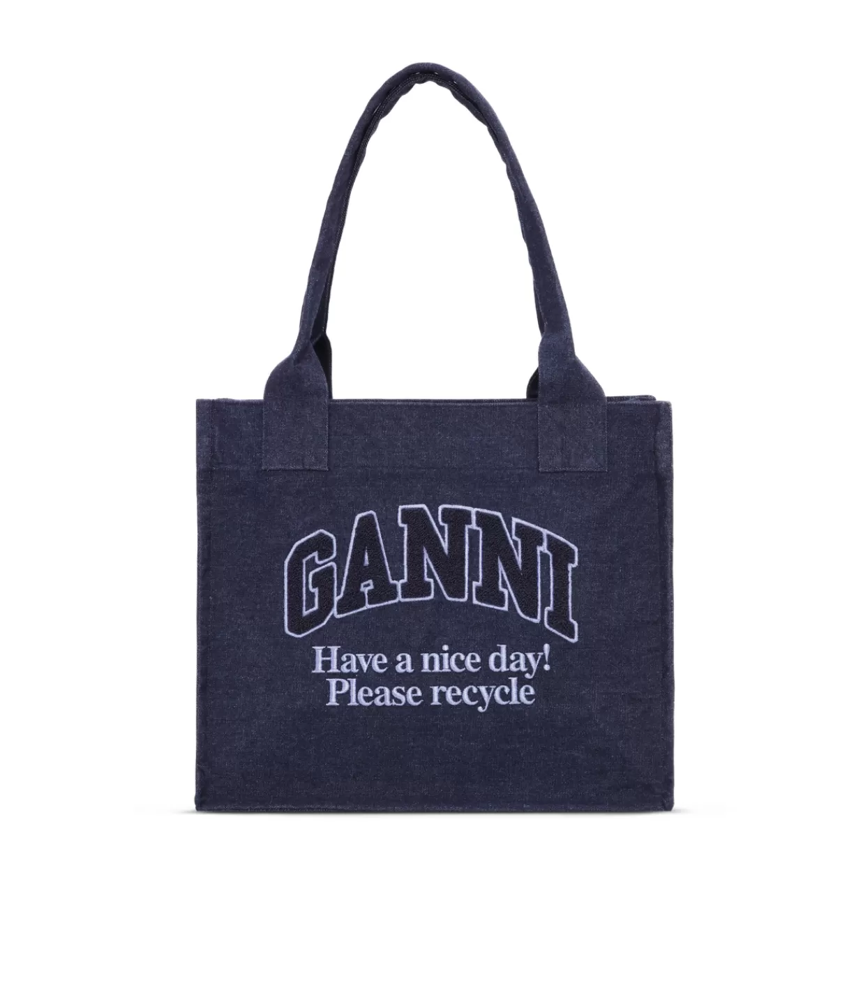 Shop Large Shopper Bag In Denim Bags