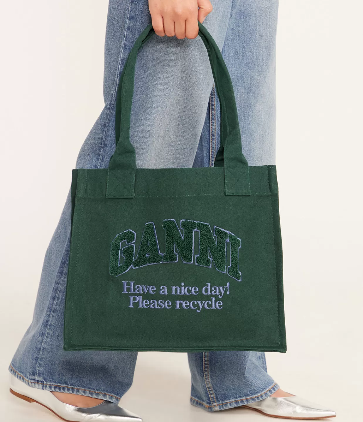 Flash Sale Large Shopper Bag In Forest Bags