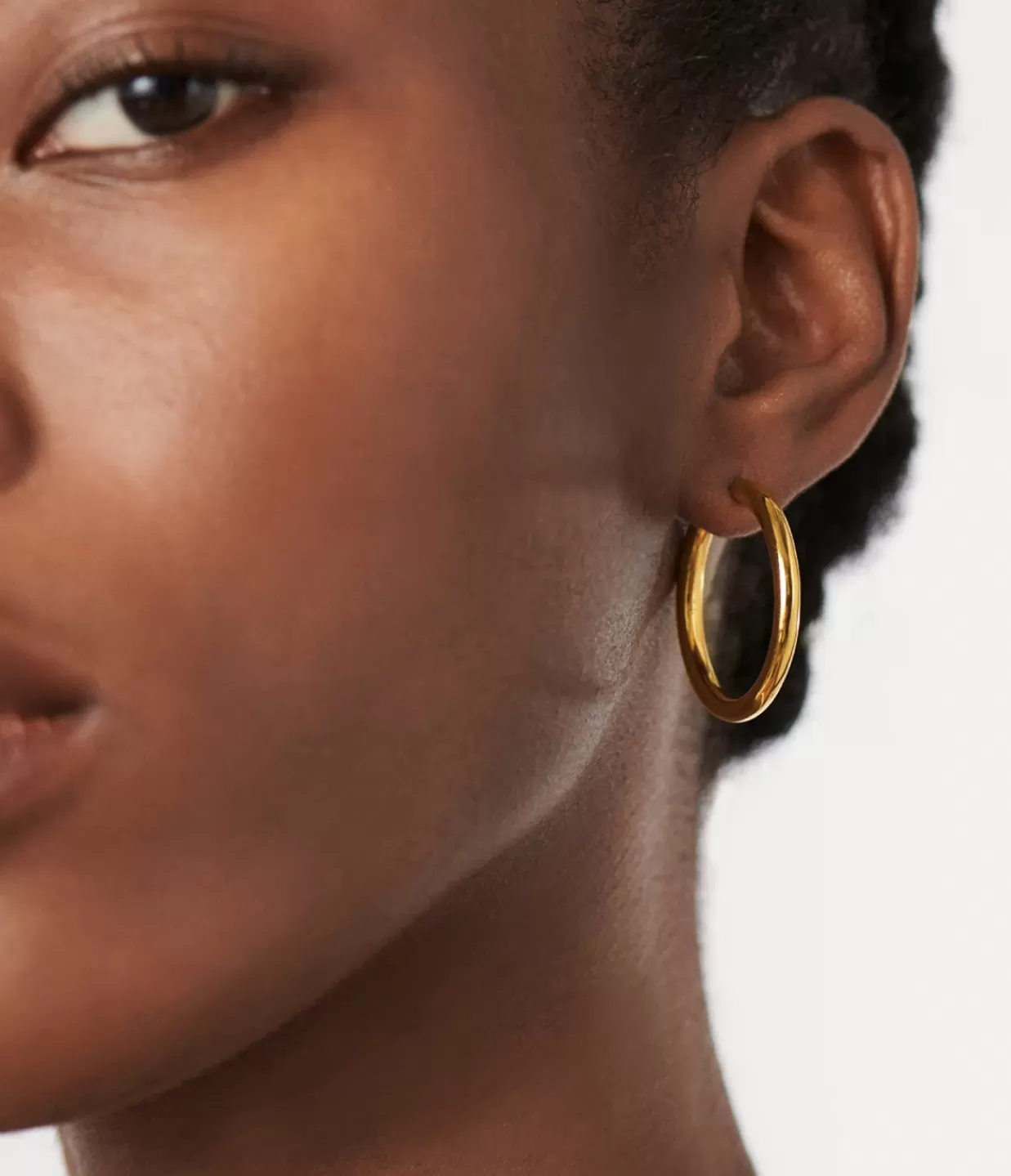 Hot Large Tunnel Hoop In Gold Jewellery | Earrings