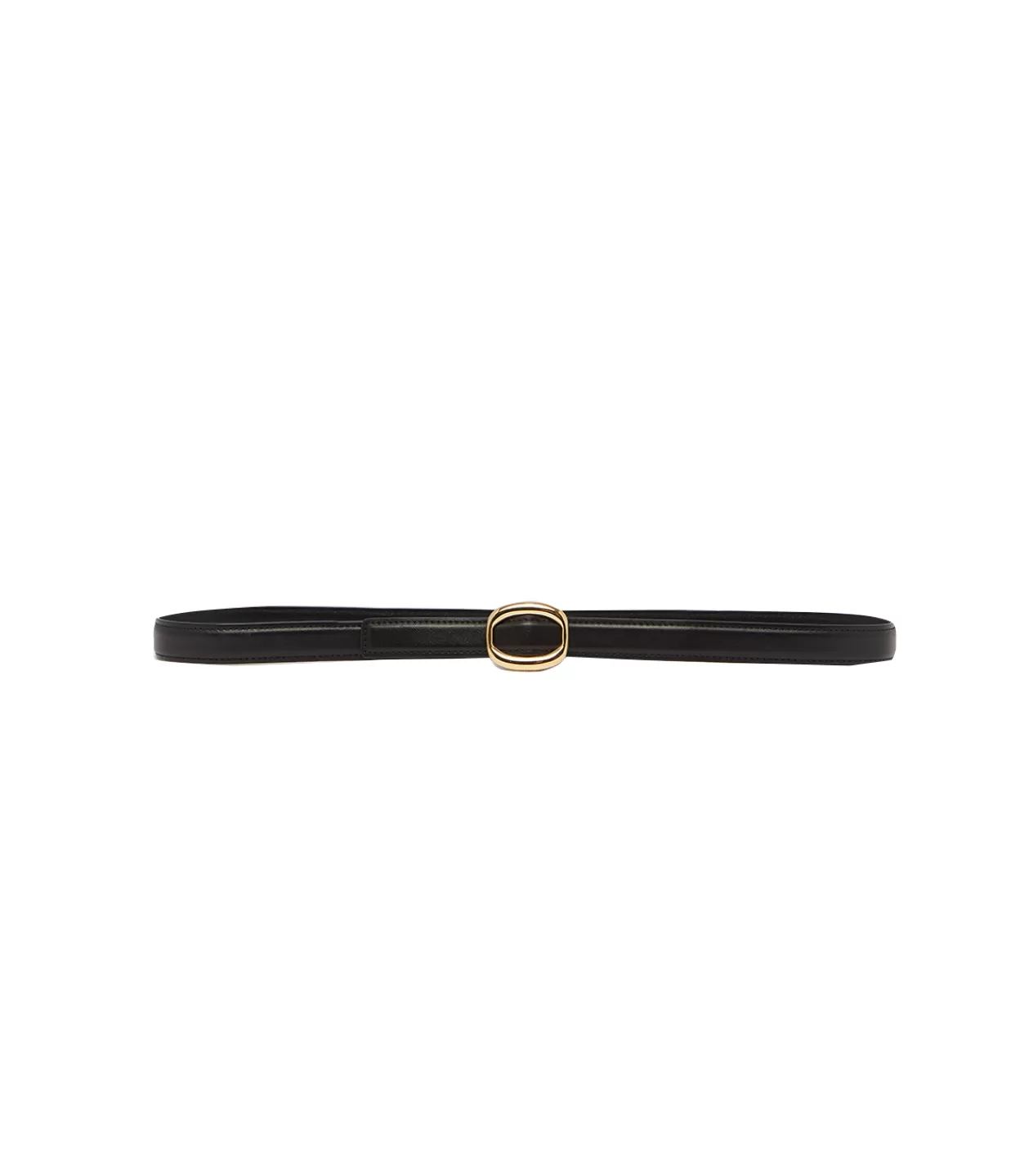 Shop Lauren Leather Belt In Black And Gold Belts