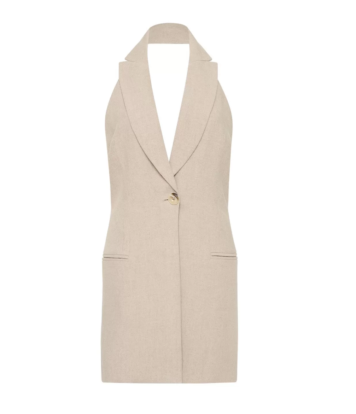 Discount Linen Helm Vest In Natural Tops