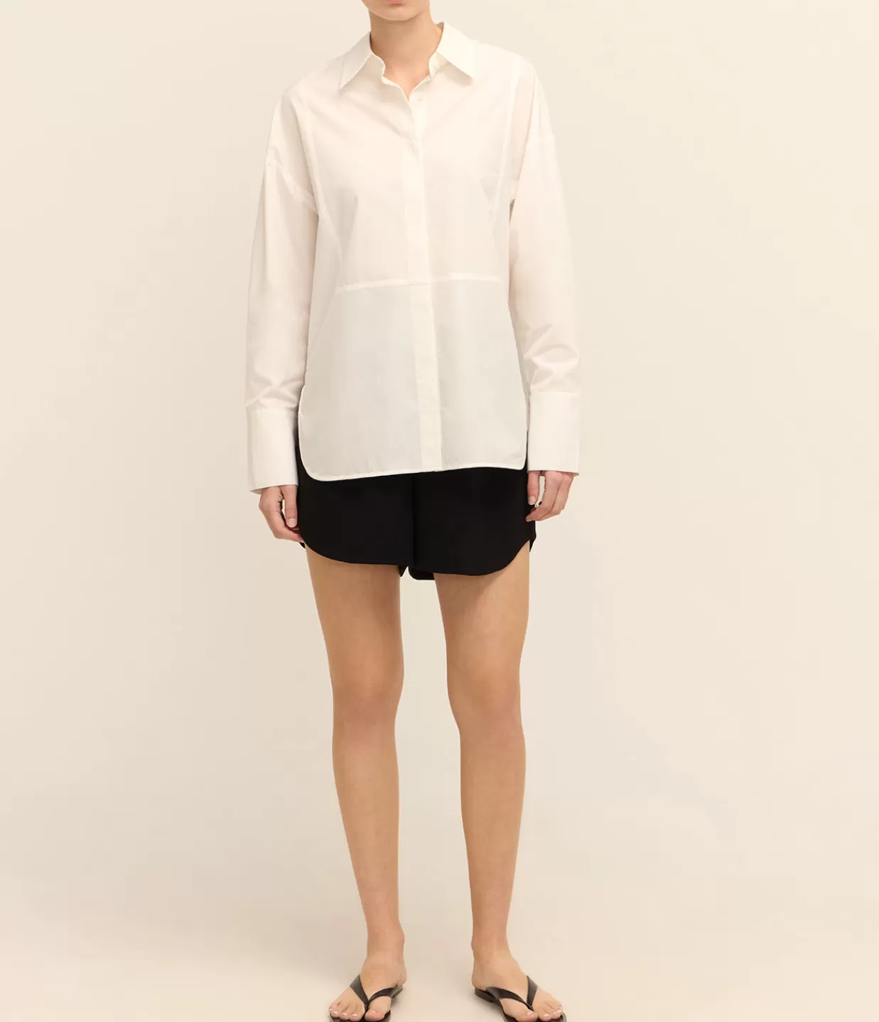 Cheap Linter Shirt In Parchment Tops