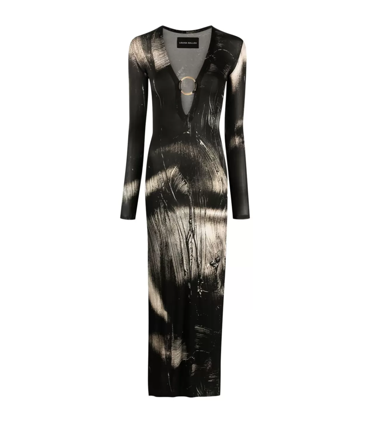 Best Long Sleeve Helios Dress In Painted Black Dresses