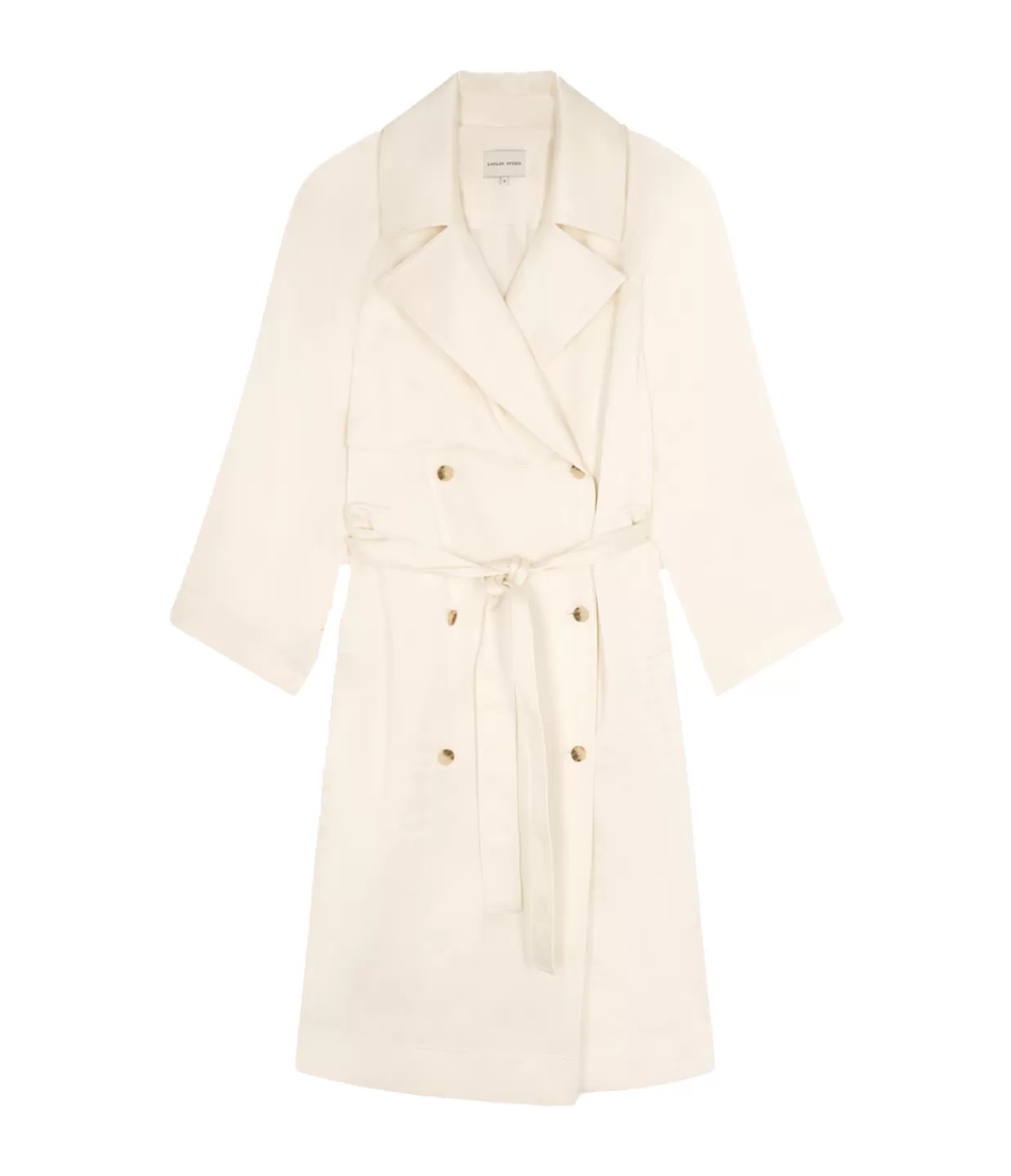 New Lonna Long Trench Coat In Ivory Jackets & Outerwear