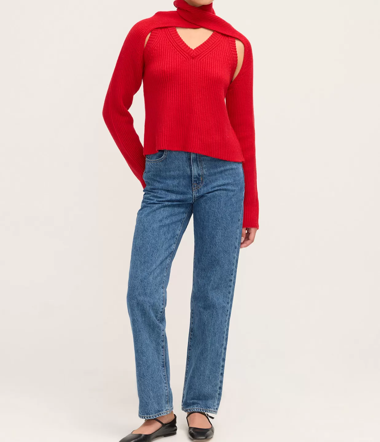 New Loop Chunky Sweater In Red Knitwear