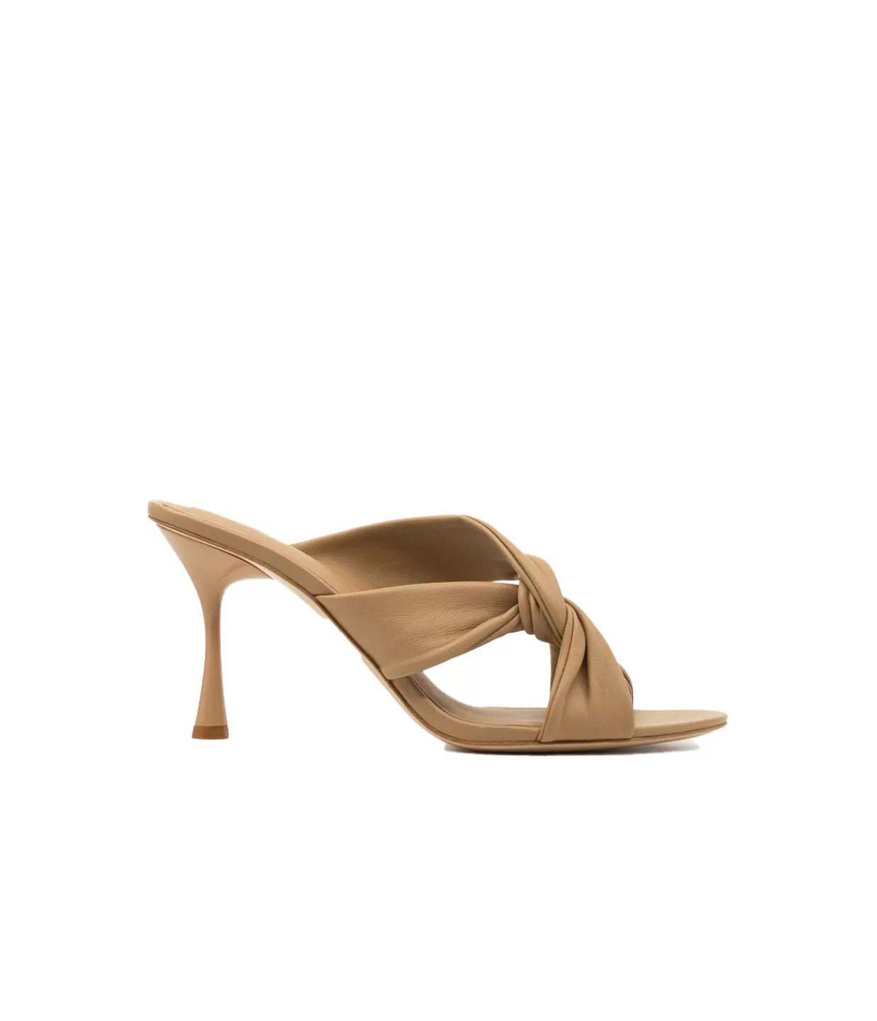 Cheap Loop Knotted Heel In Beige Heels & Pumps