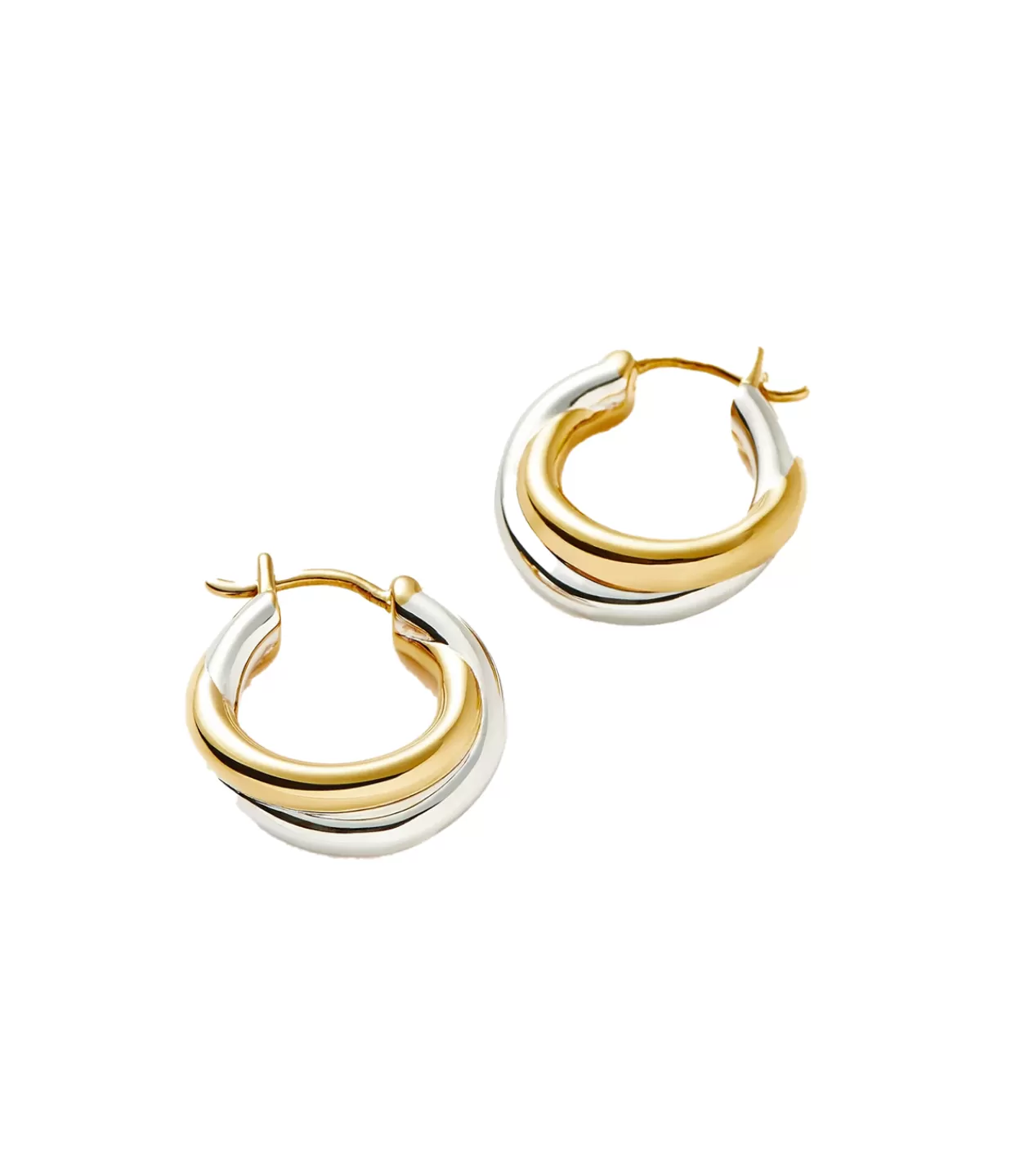 Store Lucy Williams X Mini Entwine Mixed Metal Hoops Jewellery | Earrings