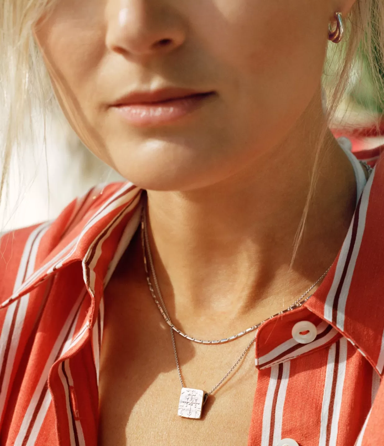 Fashion Lucy Williams X Textured Link Chain Necklace In Silver Jewellery | Necklaces