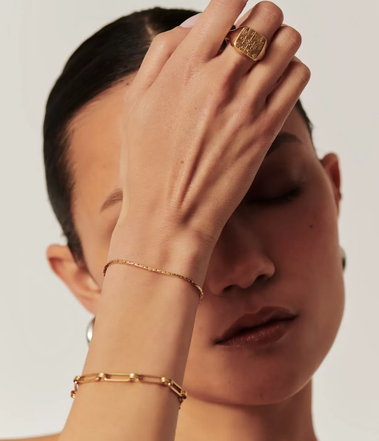 Cheap Lucy Williams X Textured Snake Chain Bracelet In Gold Jewellery | Bracelets
