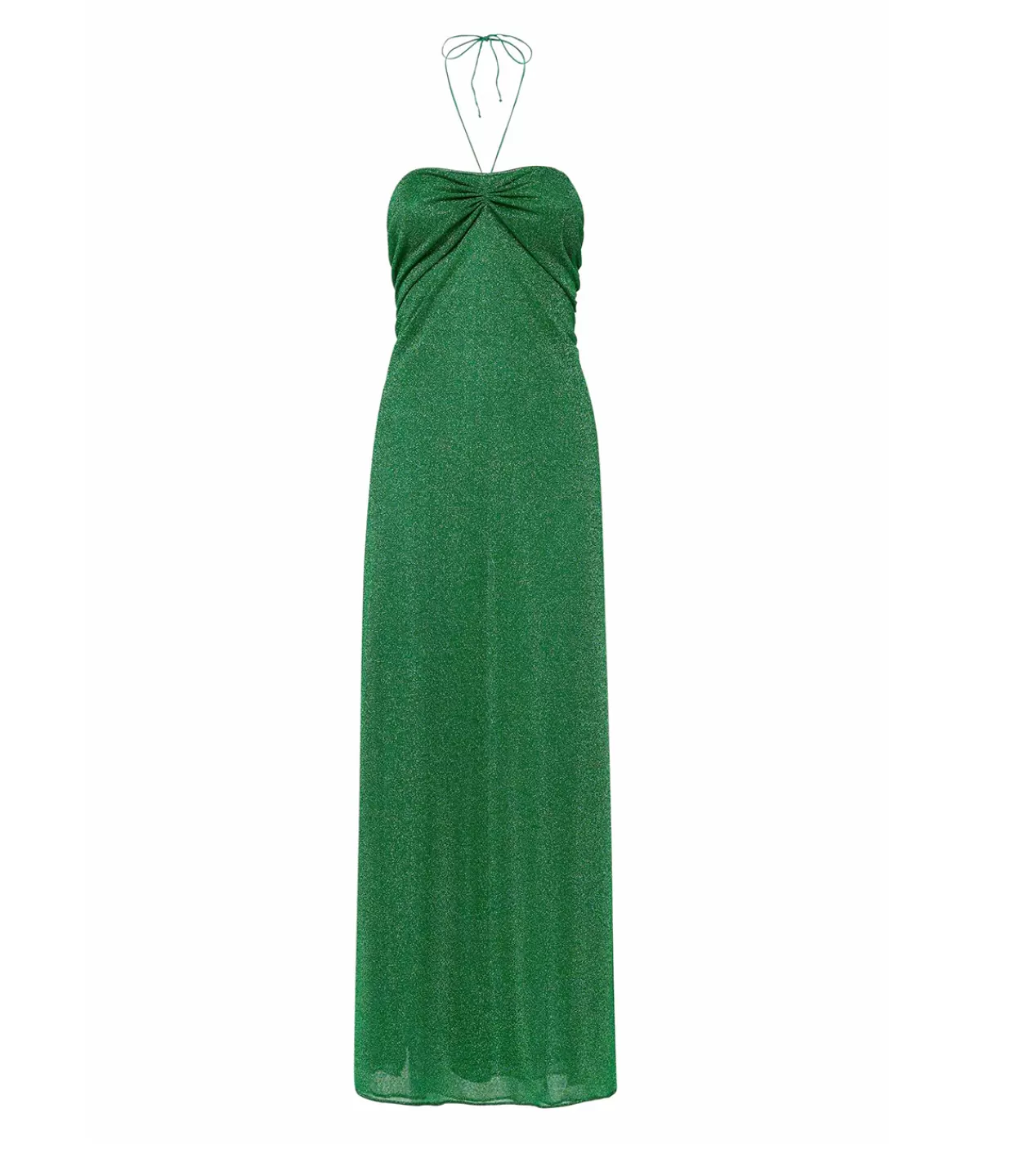 New Lumiere Halter Neck Dress In Emerald Green Dresses