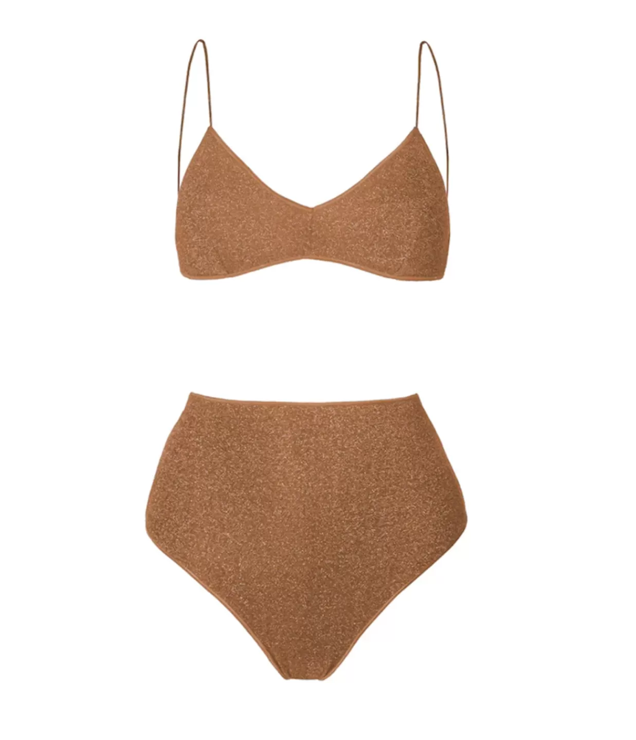 Hot Lumiere High Waisted Bikini In Toffee Swim & Resortwear