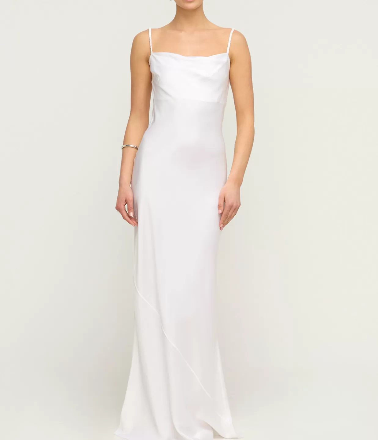 Online Luna Cowl Neck Maxi Dress In Ivory Dresses