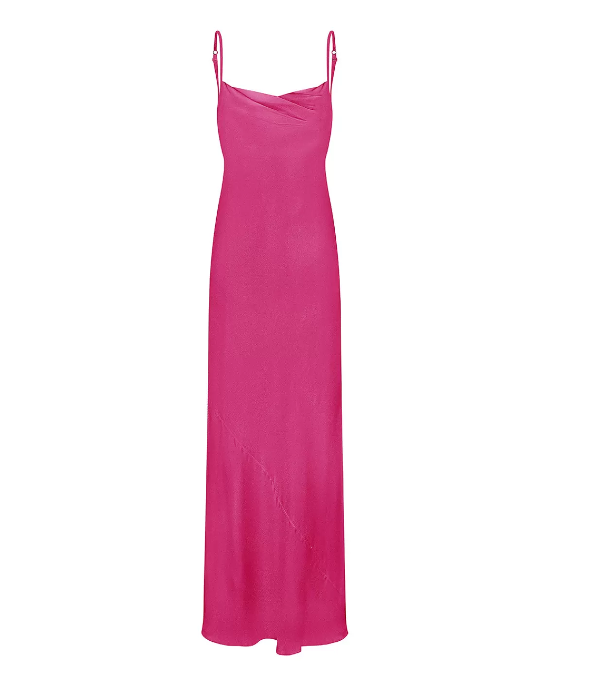 Fashion Luna Cowl Neck Maxi Dress In Magenta Dresses