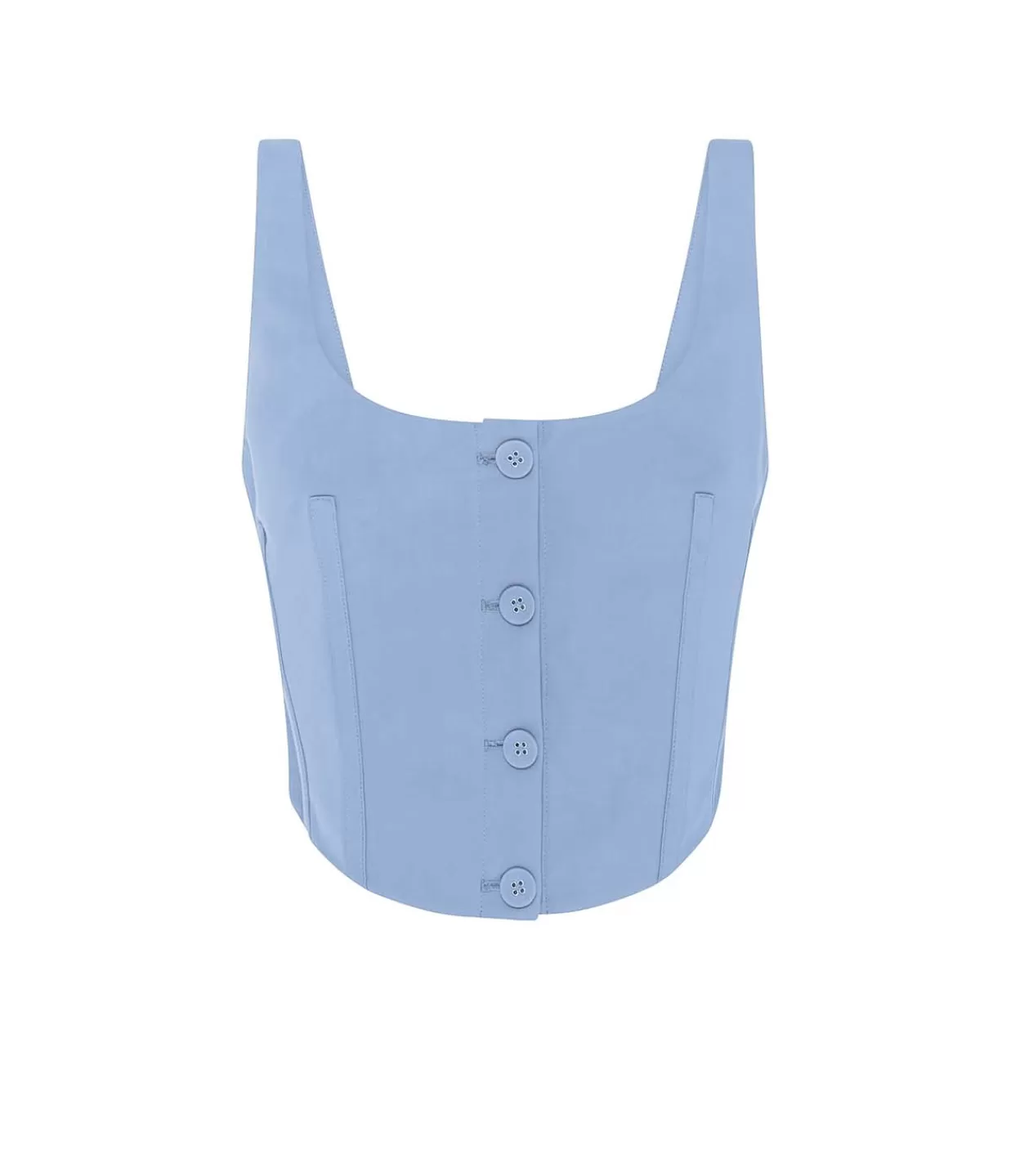 Best Mae Canvas Top In Dusty Blue Tops