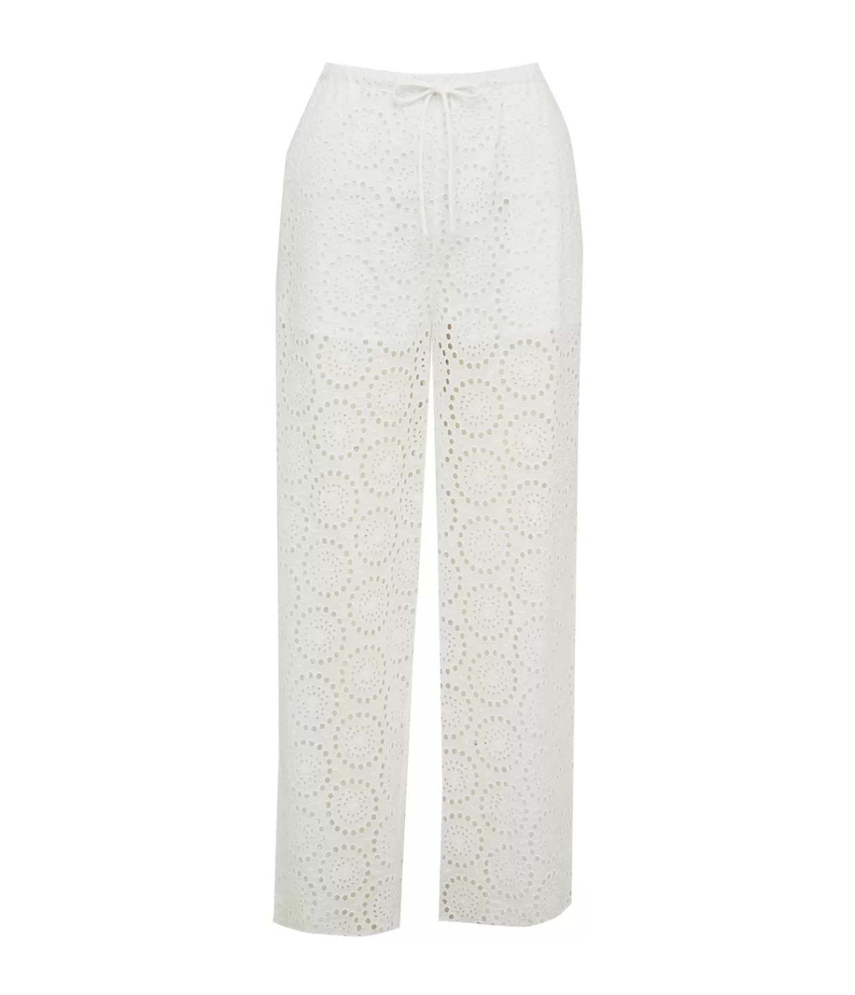 Best Maeve Eyelet Drawstring Pants In White Pants