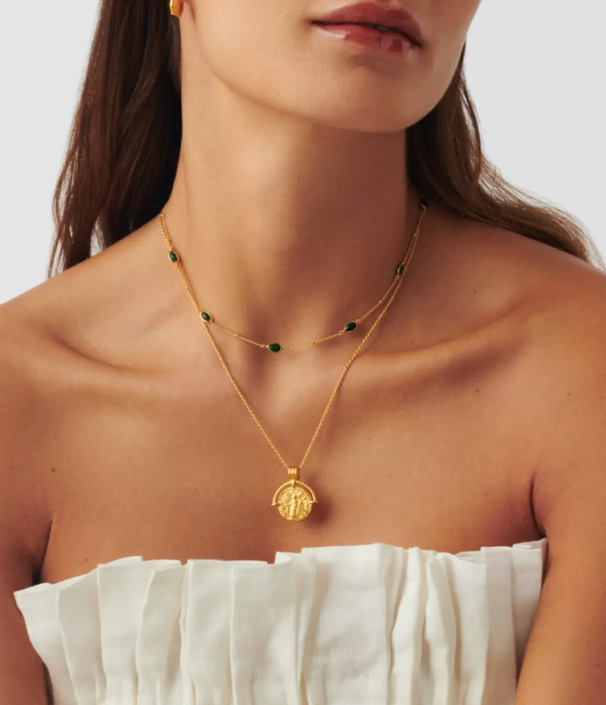 Cheap Magma Gemstone Charm Choker In Gold Jewellery | Necklaces