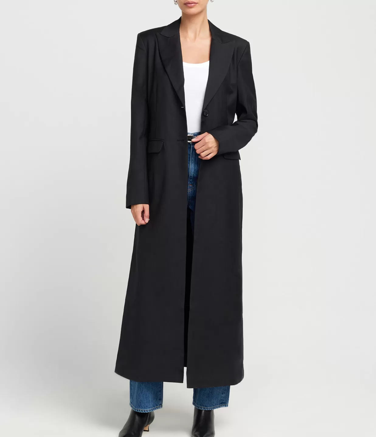 Cheap Margot Wool Blend Blazer Coat In Black Jackets & Outerwear