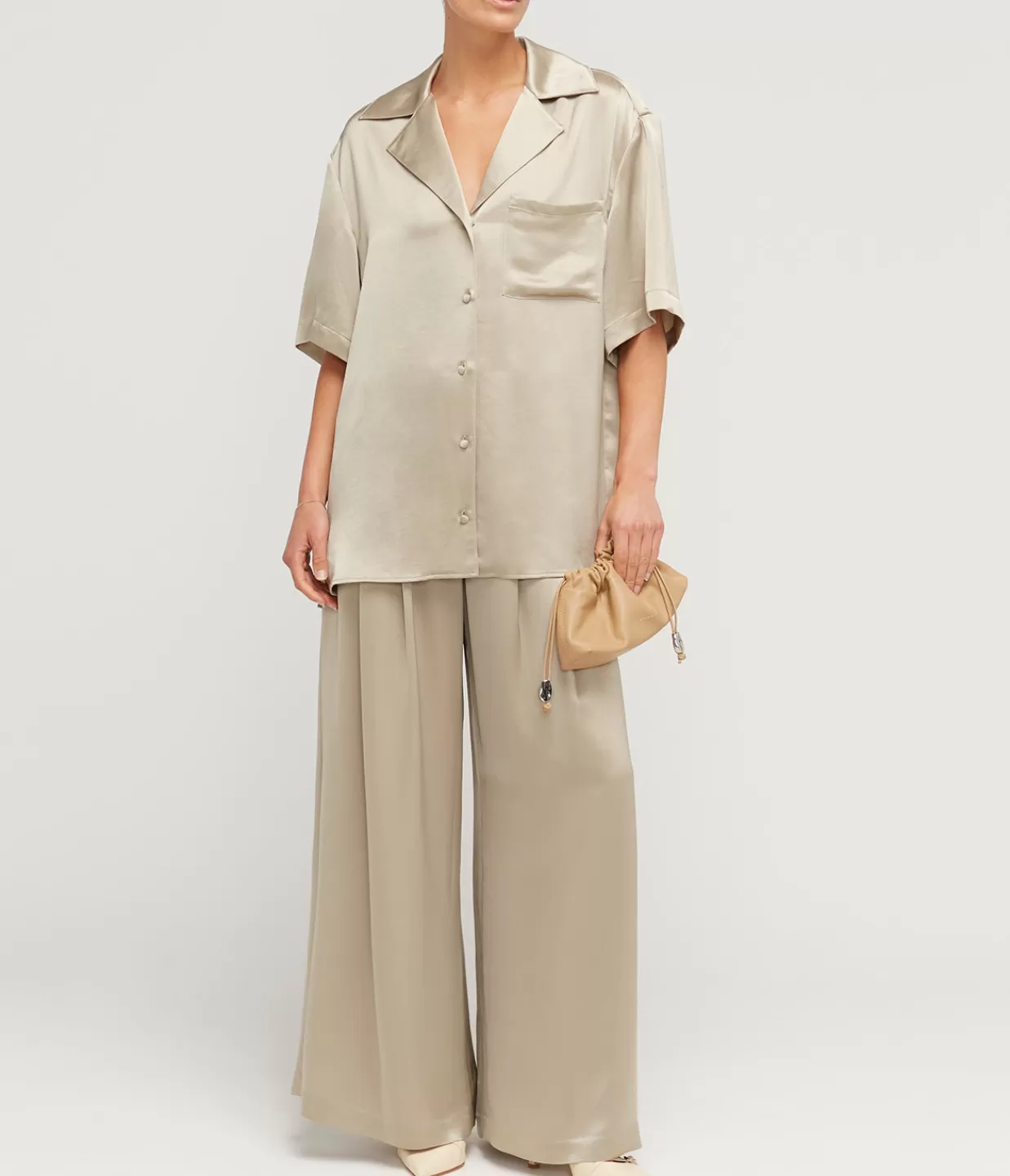 Flash Sale Mateo Wide Leg Pant In Taupe Pants