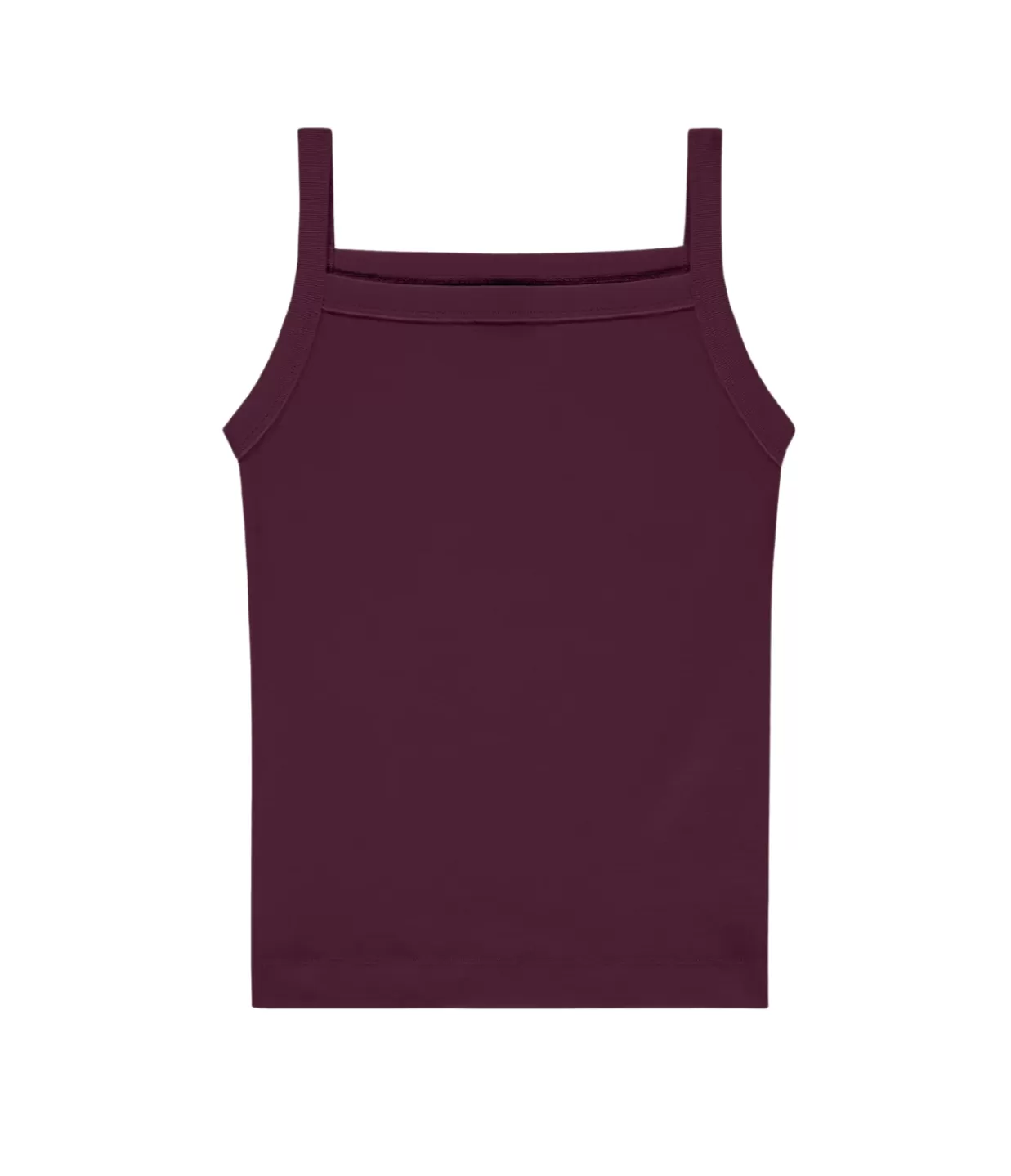 Fashion May Square Neck Cami In Choco Plum T-Shirts & Tanks