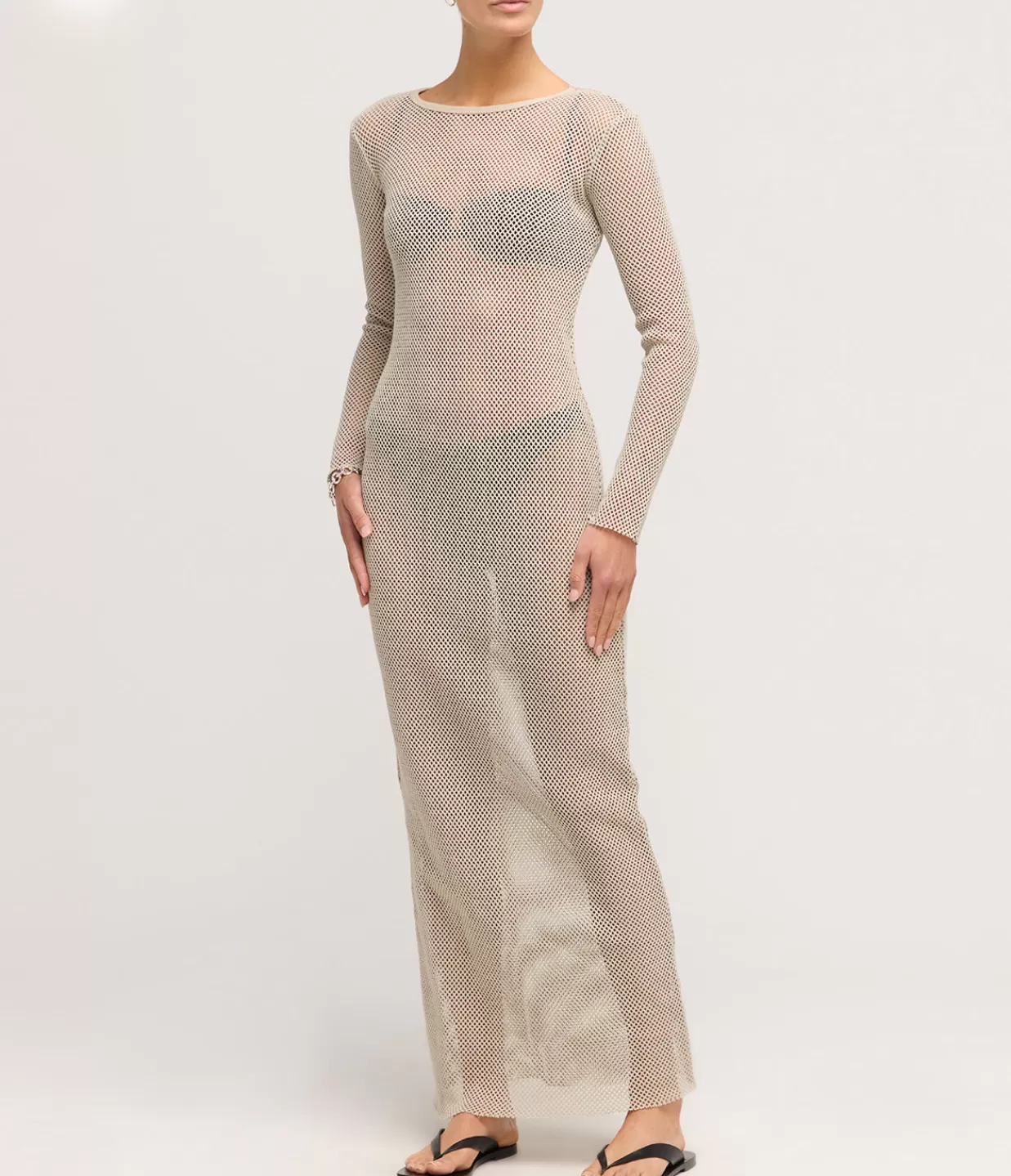 Flash Sale Mesh Long Sleeve Dress In Aloe Dresses