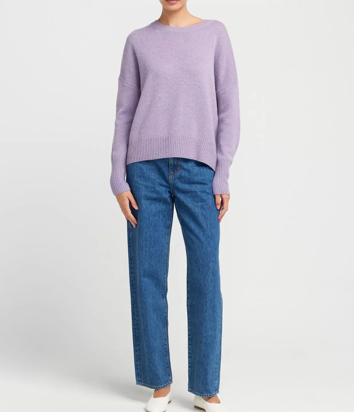 Fashion Mila Round Neck Sweater In Iris Melange Loungewear | Knitwear