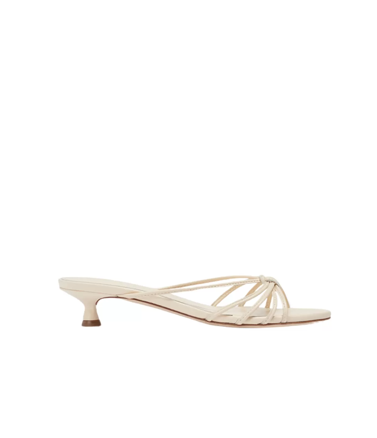 Online Milla Nappa Leather Mule In Creamy Heels & Pumps