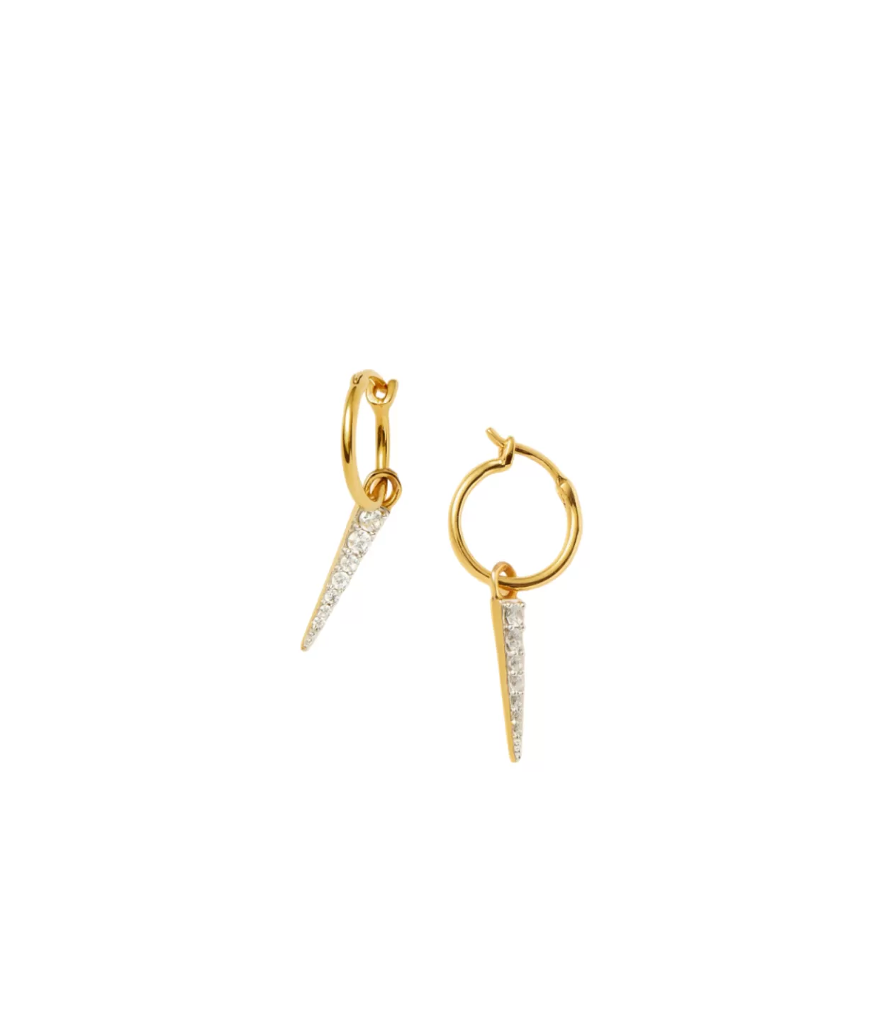 Online Mini Pave Spike Hoop Earrings In Gold Jewellery | Earrings