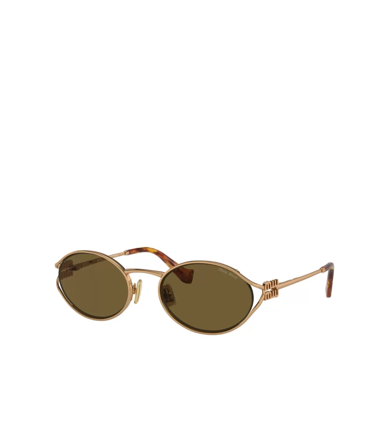 Outlet Oval Sunglasses In Brass Gold Sunglasses