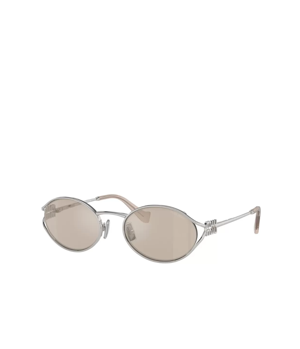 Best Sale Oval Sunglasses In Silver Sunglasses