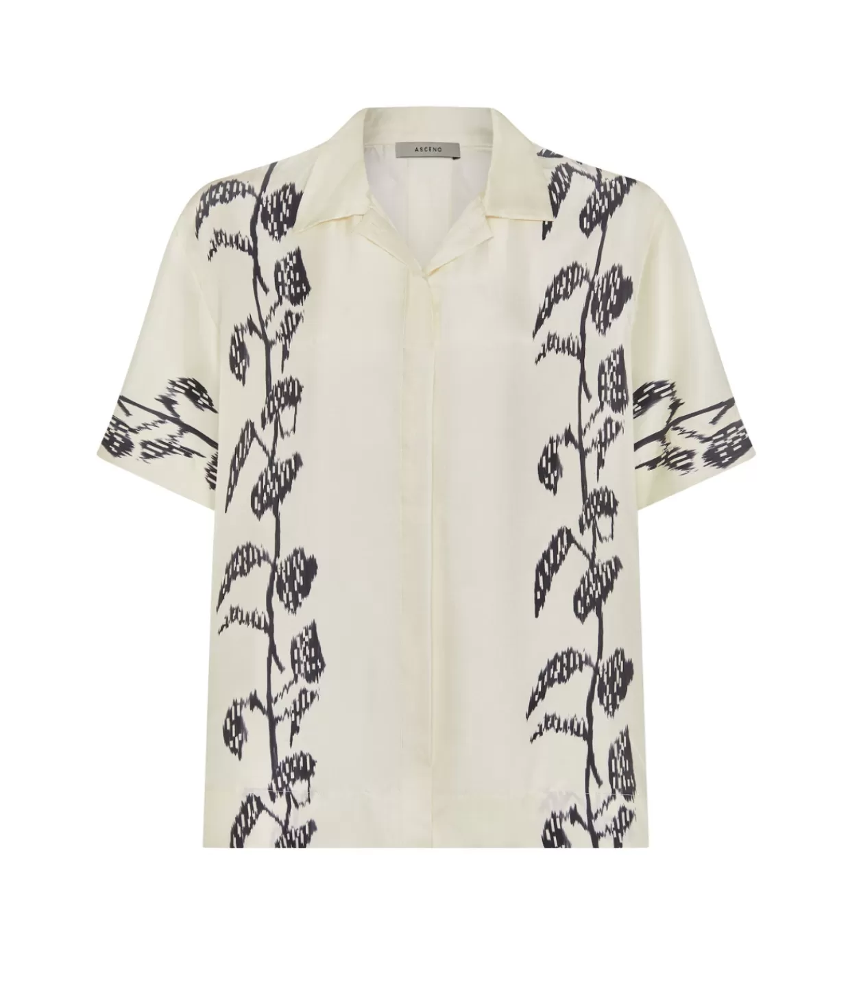 Sale Montauk Silk Shirt In Ecru Vine Tops